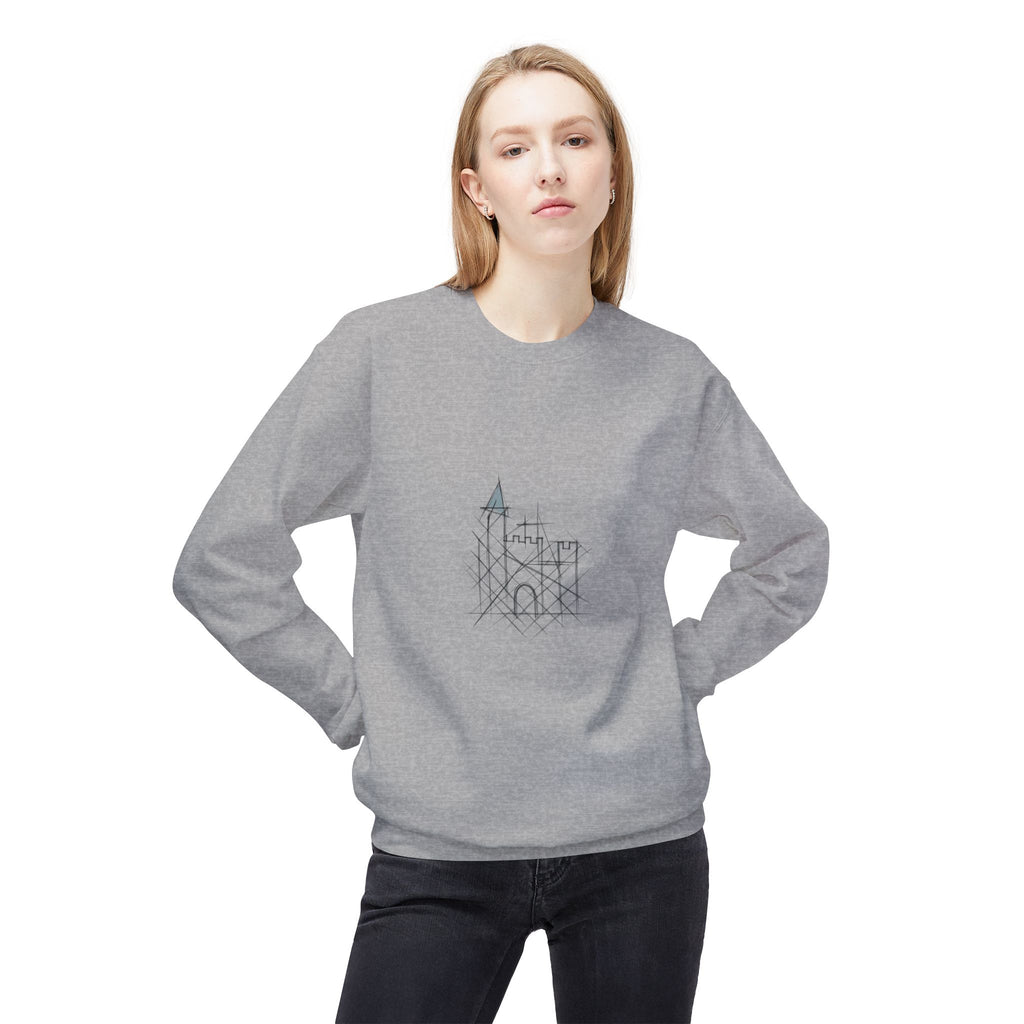 Cozy Castle Graphic Crewneck Sweatshirt