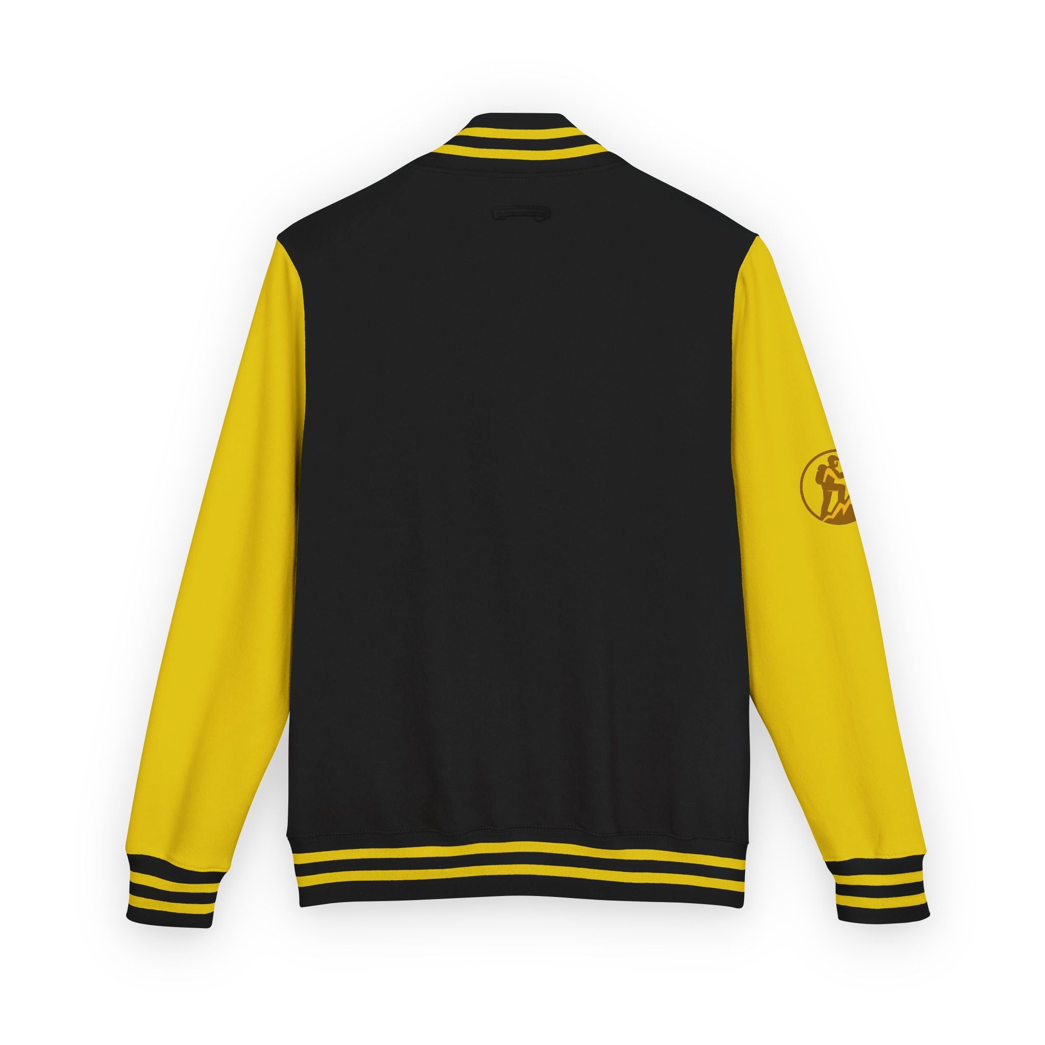 Retro Varsity Letterman Jacket for Unisex - Sporty Style with Golden Emblem