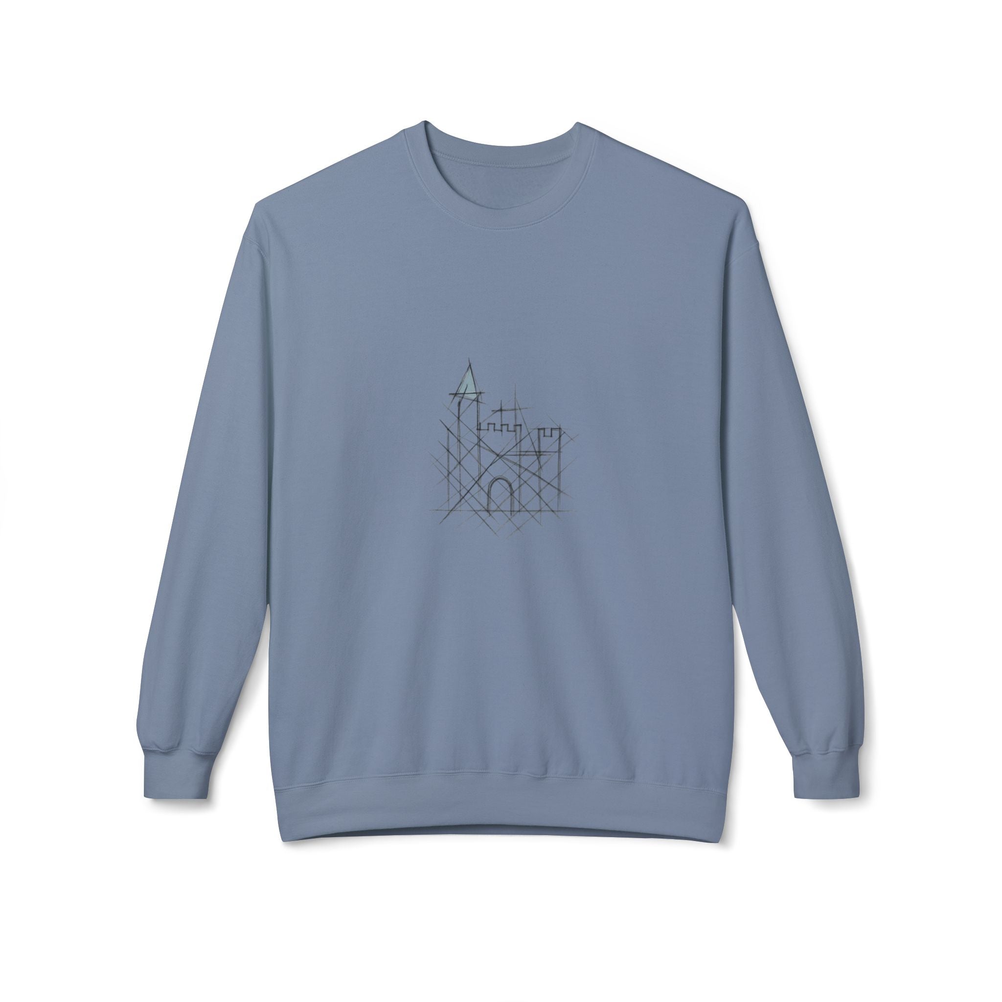 Cozy Castle Graphic Crewneck Sweatshirt