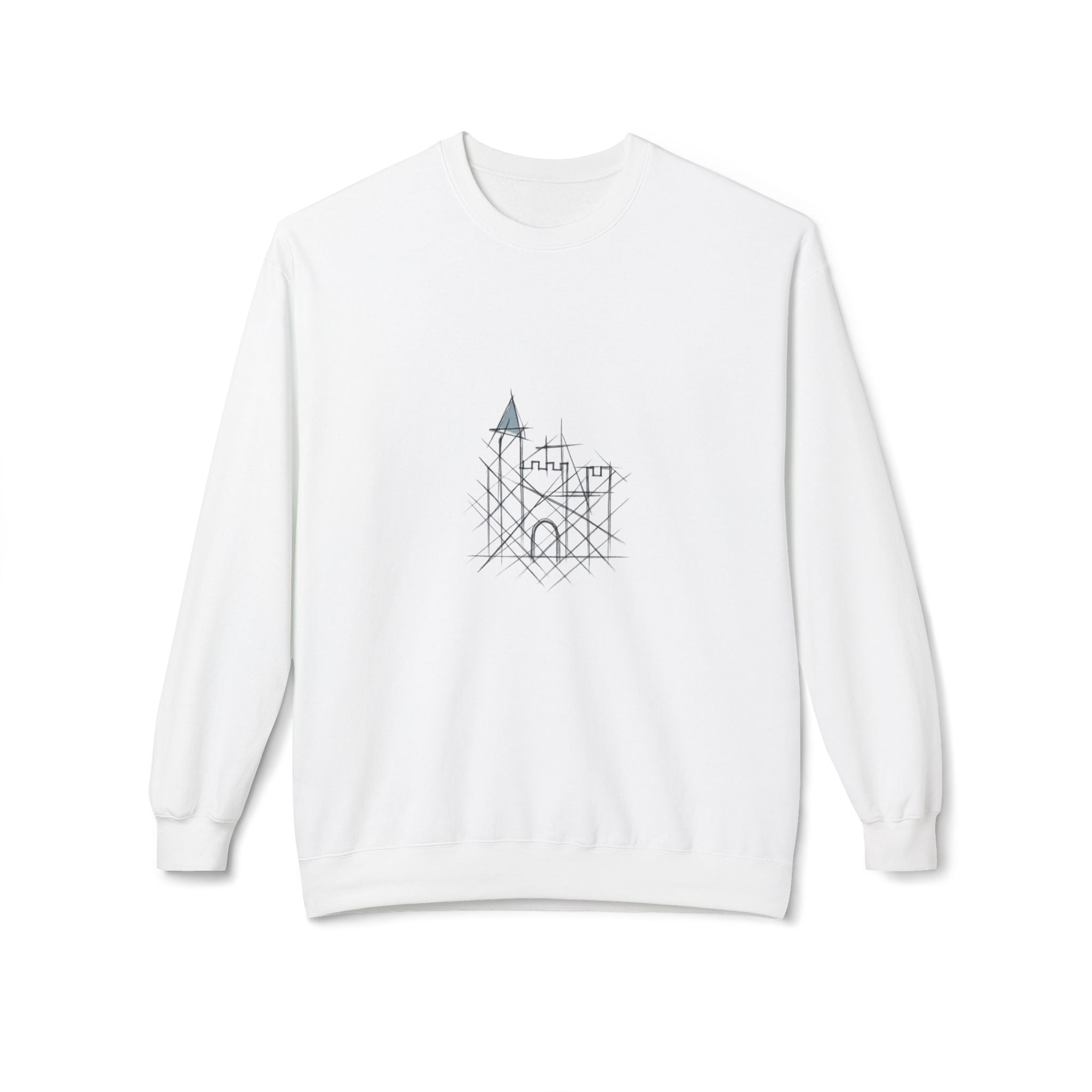Cozy Castle Graphic Crewneck Sweatshirt