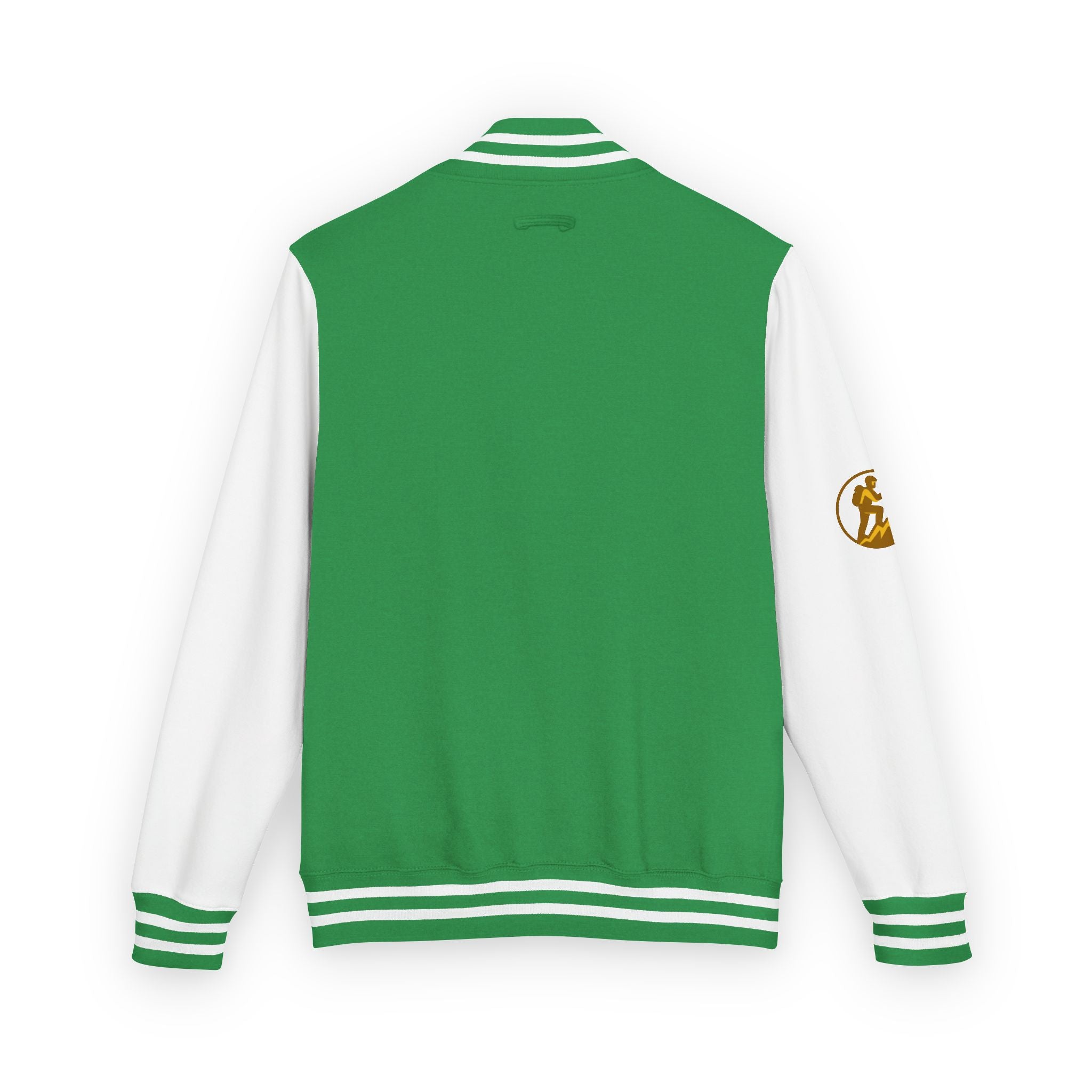 Retro Varsity Letterman Jacket for Unisex - Sporty Style with Golden Emblem