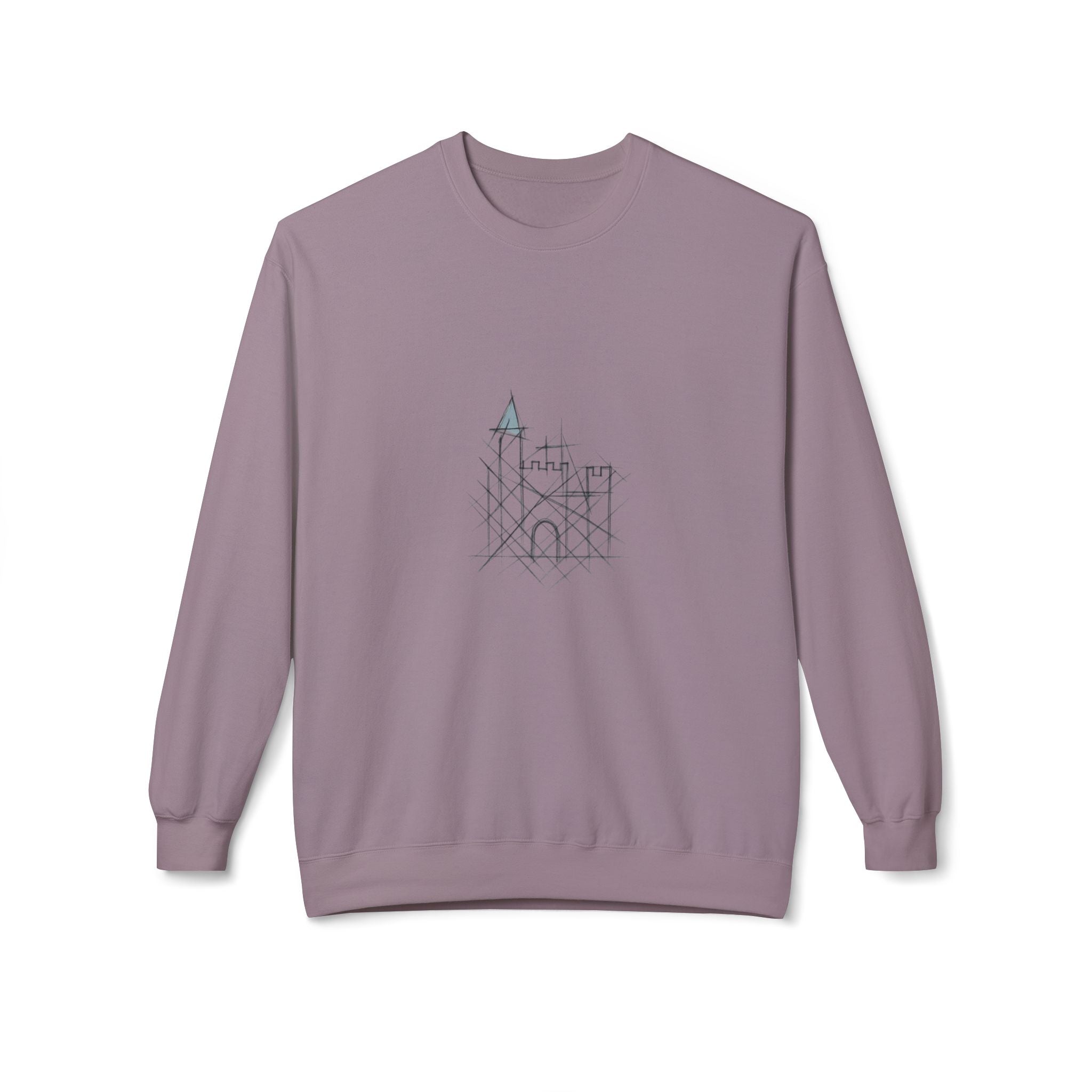 Cozy Castle Graphic Crewneck Sweatshirt