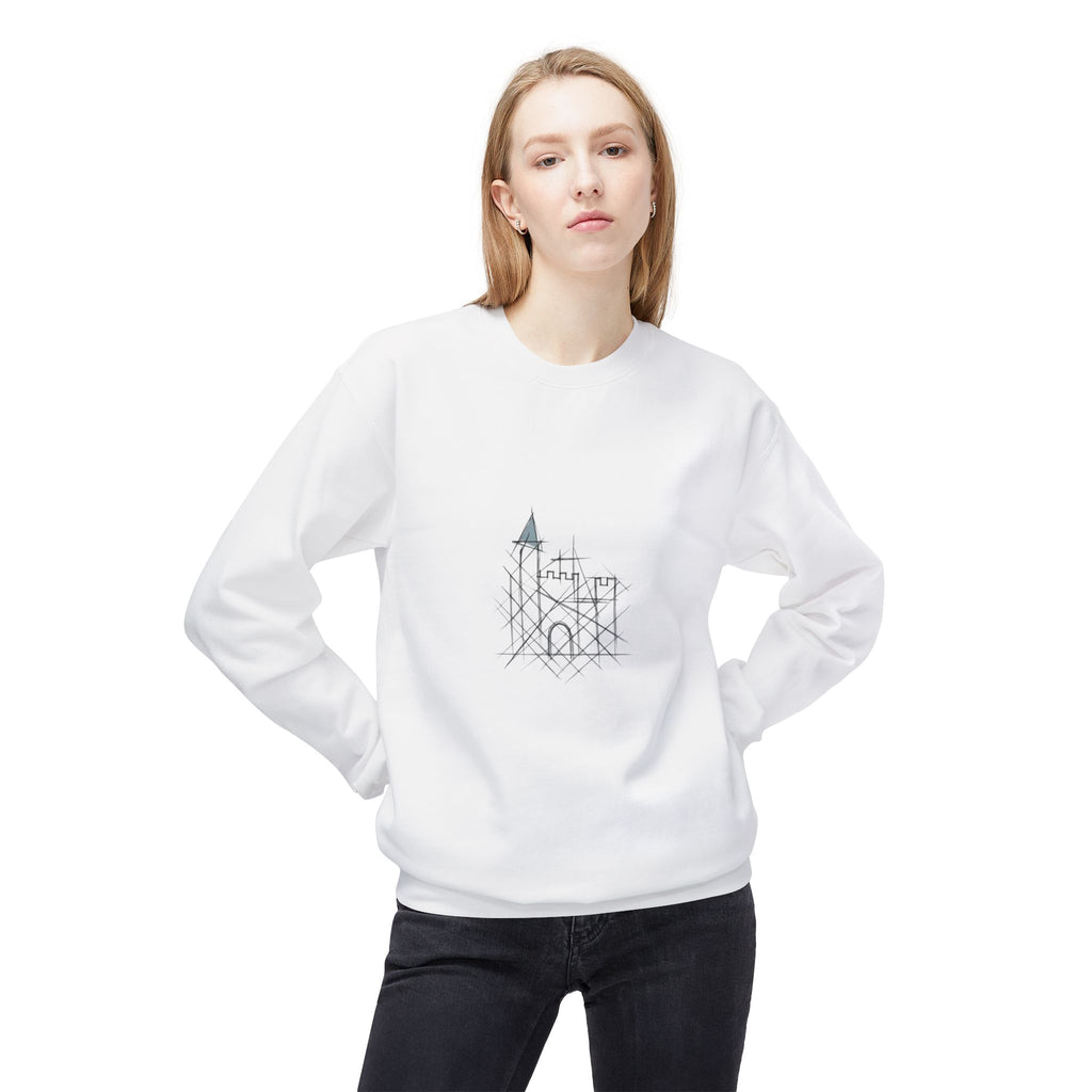 Cozy Castle Graphic Crewneck Sweatshirt