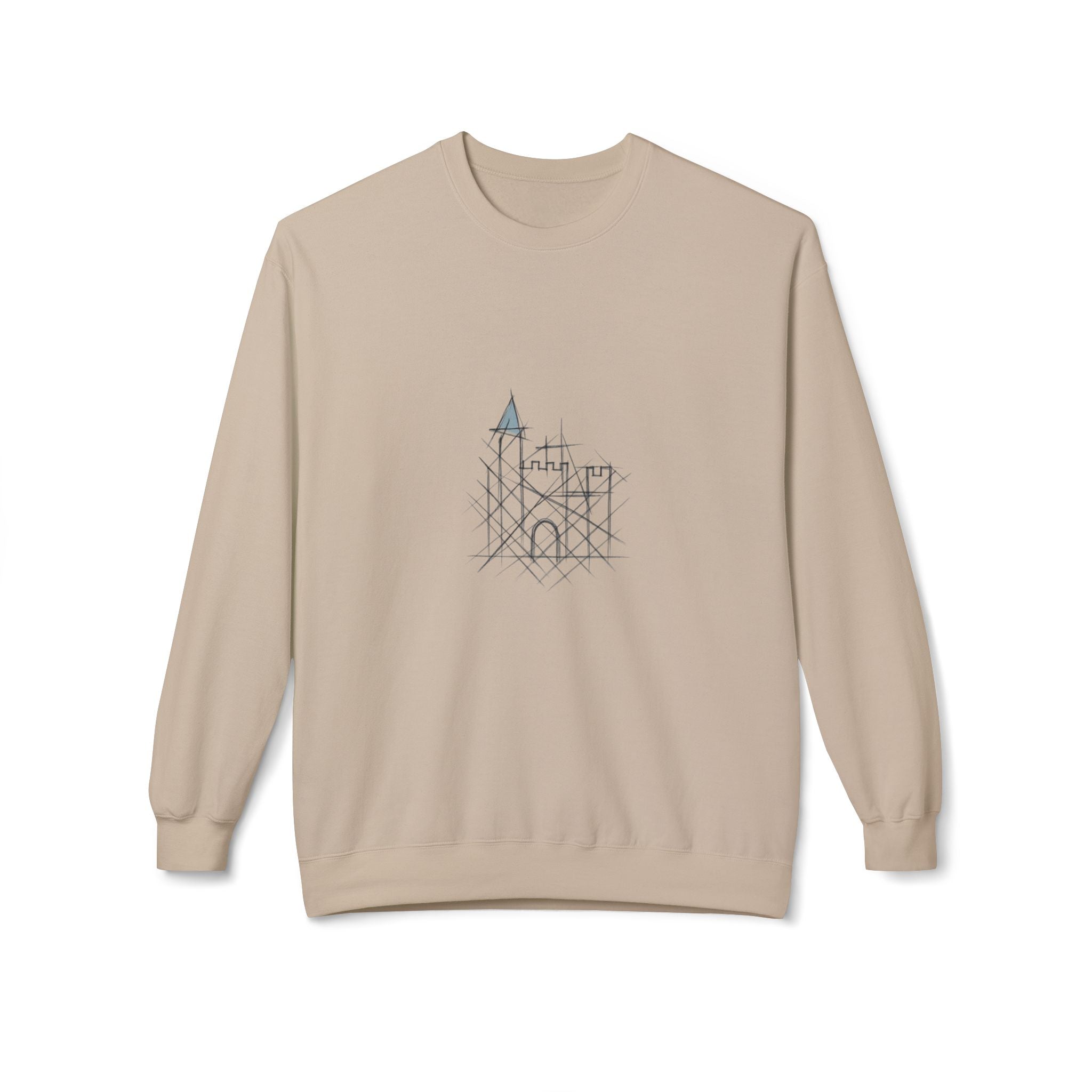 Cozy Castle Graphic Crewneck Sweatshirt
